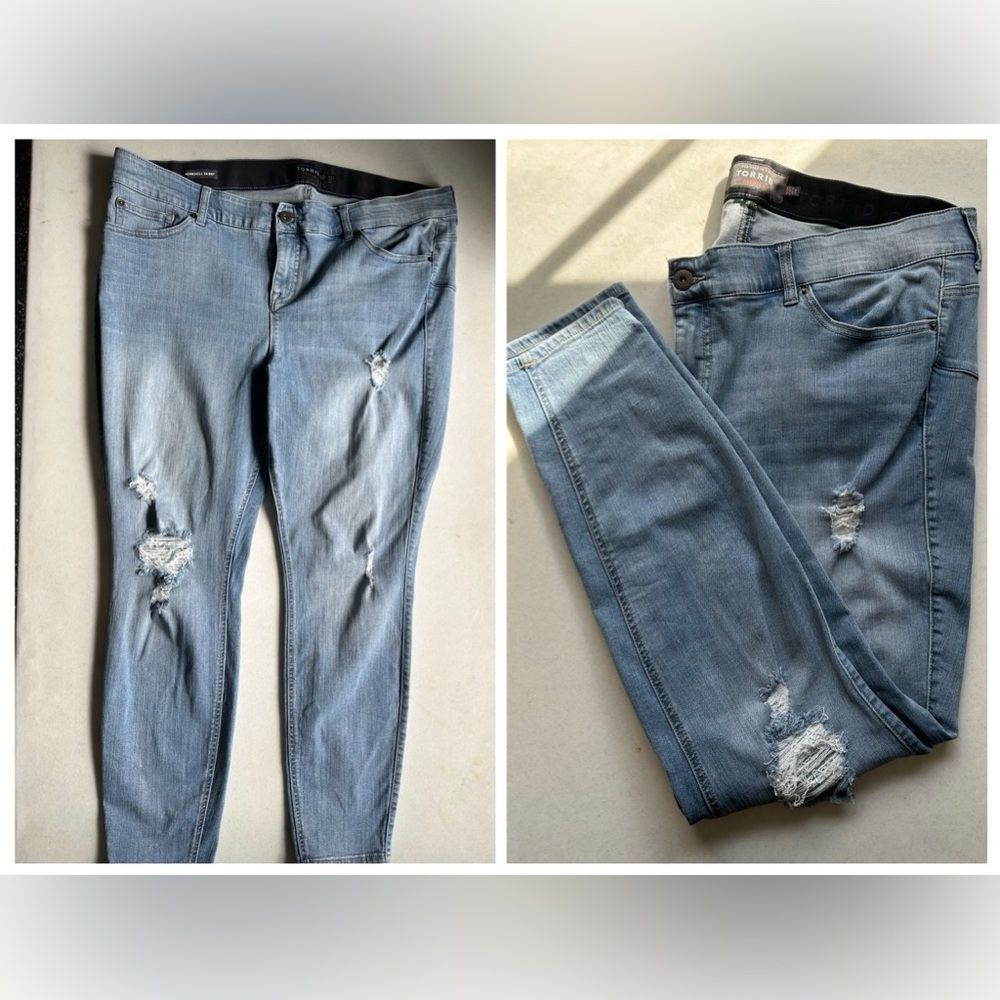 Torrid Stylish Blue Distressed Women's Jeans